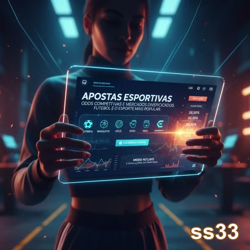 Usuária interagindo com a plataforma ss33 de apostas esportivas.