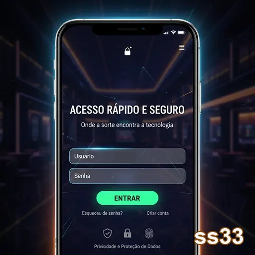 Tela de login do aplicativo ss33 com acesso seguro.