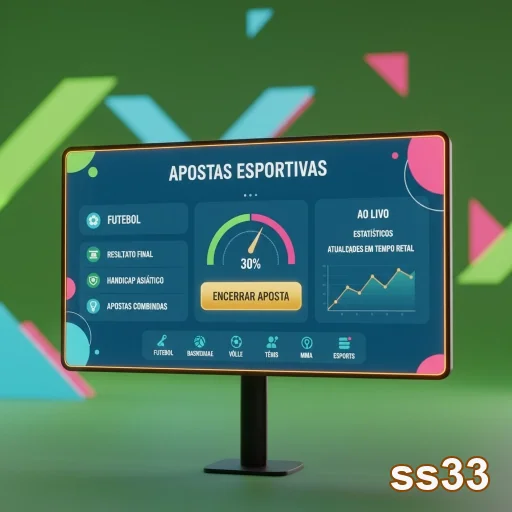 Usuário visualiza tela de apostas esportivas no ss33.