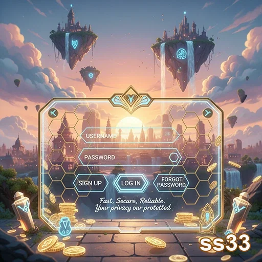 Tela de login do ss33 com elementos de apostas visíveis.