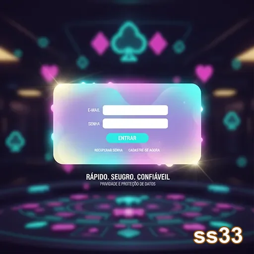 Tela de login da ss33 com campos para e-mail e senha.