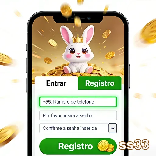 Interface de registro no cassino online ss33 com um coelho.