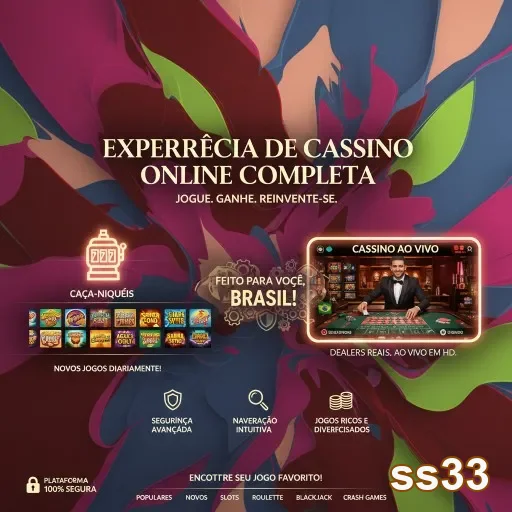 Interface da plataforma ss33 destacando serviços VIP e segurança.