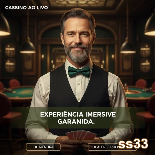 Imagem de um dealer em cassino ao vivo da ss33 com foco em VIP.