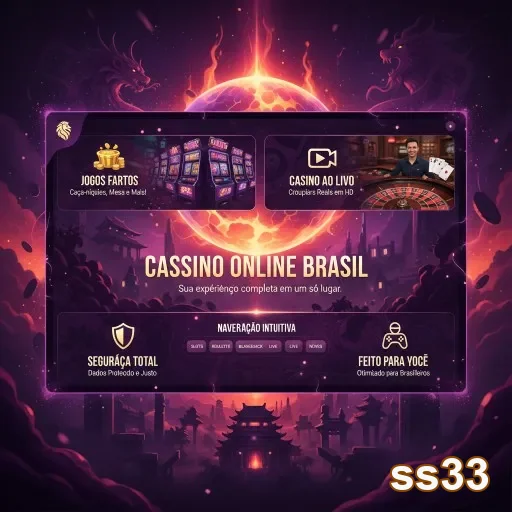 Interface do cassino online da ss33 com foco em VIP e segurança.