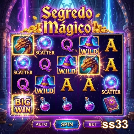 Jogo de slot 'Segredo Mágico' disponível na ss33.