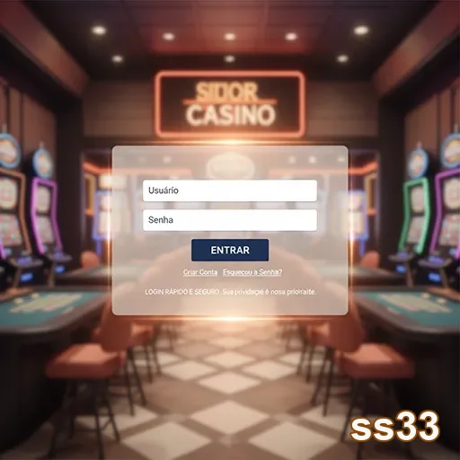 Tela de login de jogos de slots no site ss33.