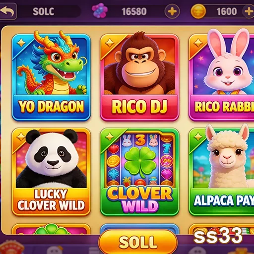 Diversos jogos de slots disponíveis na plataforma ss33.