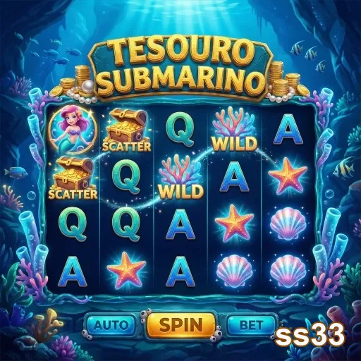 Slots de 'Tesouro Submarino' na interface da ss33.