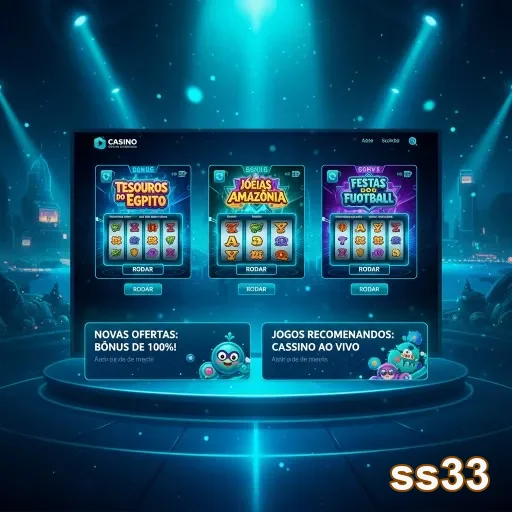 Tela do aplicativo ss33 mostrando jogos de cassino e VIP.