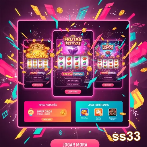 Tela de jogos vibrantes da plataforma ss33 com animações coloridas.